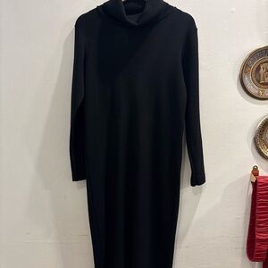 Ports Wool Black Turtleneck Dress
